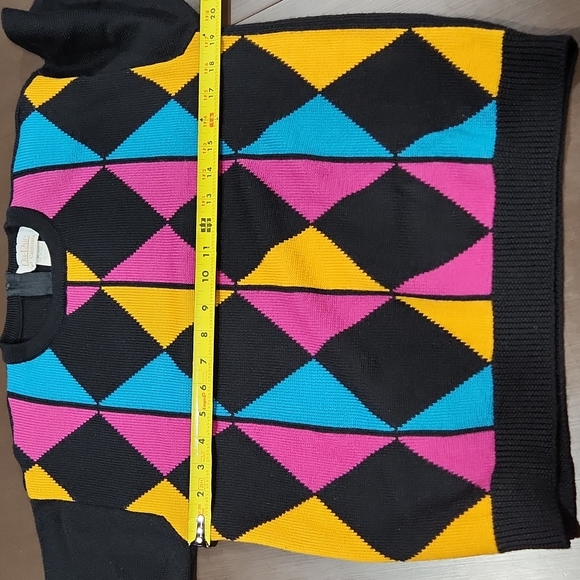 Vintage Da-Rue Diamond Pattern Sweater - Picture 6 of 11